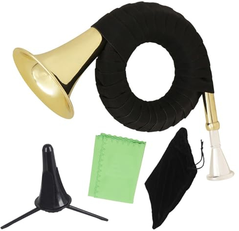 Waldhorn für Anfänger Blechblasinstrument Bb Großes Jagdhorn Waldhorn Goldenes Waldhorn Mit Ständer