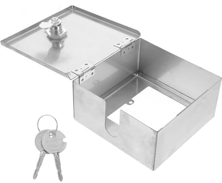 CHILDWEET Scatola Montaggio Superficie Protezione Elettriche in Acciaio Inossidabile Prese con Serratura Resistente All'acqua e Incasso per Installazione a Parete per Uso Esterno