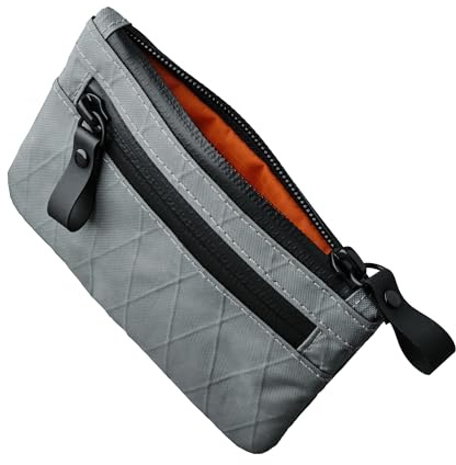 ALPAKA Zip Pouch Grau X-Pac X21 | Geldbörse Herren mit RFID-Schutz | Geld- & Kartenetui | Wasserabweisend Stoff & Reißverschluss | Portemonnaie Kompatibel mit HUB Keychain