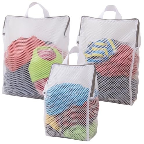 Sock Laundry Bag, Sock Bag for Washing Machine, Laundry Net Bag with 3 Sizes, Dacron Fabric, Mesh Wash Bags for Delicates, Undergarments, Bras