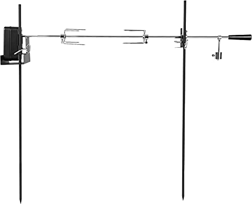 onlyfire Barbecue rotante senza fili doppio palo aperto spiedo spiedo sistema grill con asta da 96 cm