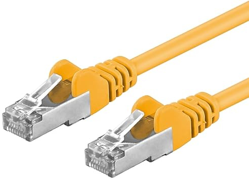 PremiumCord Netzwerkkabel, Ethernet, LAN & Patch Kabel CAT6a, 10Gbit/s, S/FTP PIMF Schirmung, AWG 26/7, 100% Cu, schnell flexibel und robust RJ45 kabel, gelb, 3m