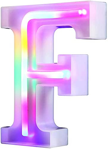 Nordstylee - Lettres fluorescentes à LED pour mur, fête d'anniversaire, Noël, décoration de mariage F