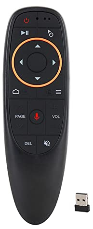 DollaTek Telecomando per PC Air Mouse 2,4 GHz con funzione giroscopio vocale per Google Android TV Box Smart TV PC HTPC Non compatibile con TV LG/Sony