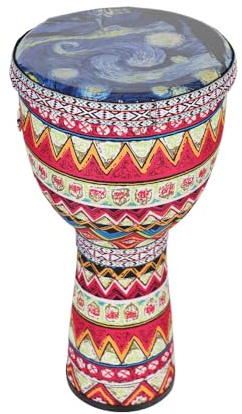 FUNFANG tambores africanos tambores de congo tambor djembe tambores de mano para adultos tambor de mano africano tambor de mano de 8 pulgadas portátil djembe tambor instrumento de percusión con