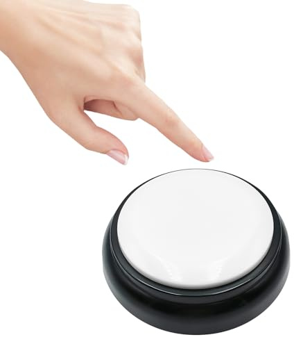 MAUJOY Horloge Parlante à Boutons(Blanc+Noir) Voix Française Claire et Facile à Comprendre, avec Réveil Sonore - Idéale pour Les Malades d'Alzheimer, Malvoyants, Aveugles et Personnes Agées