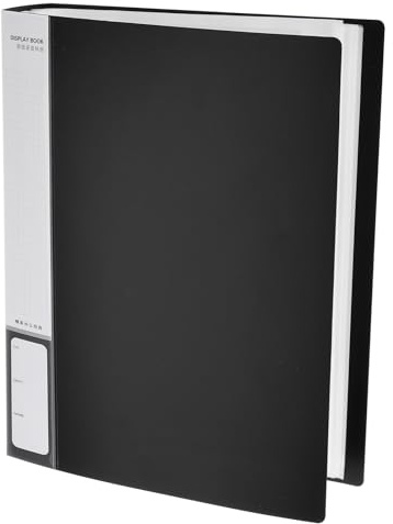 M&G 100-Pocket Binder with PP Plastic Sleeves A4(Black), Art Portfolio Folder with Clear Sheet Protectors, Display 200 Pages for Organizing Documents, 310x235x64mm