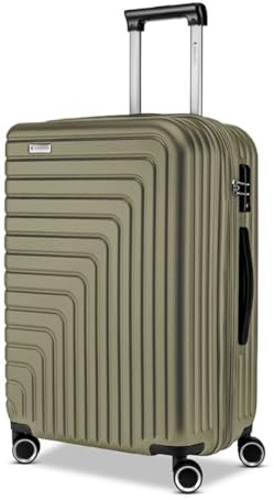 R Roncato Trolley FIBRA, espandibile (VERDE MILITARE, L)