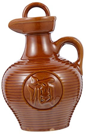 ULTECHNOVO Pot à Vin Céramique Avec Poignée Récipient à Vin Pour Service Pichet Portable Pour Restaurant Et Maison Environ