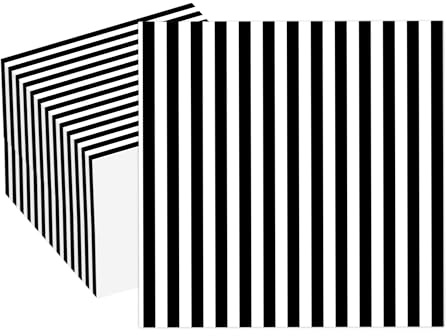 Stxy's Black and White Striped Napkins (60ct 5 x 5) - Black Cocktail Napkins for Party, Stripes Beverage Napkin set for Birthday Party, Halloween, Bridal Shower, appetizer, dessert