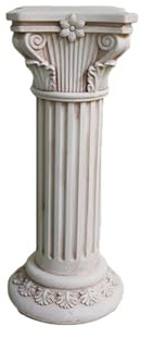 BSKJMMP Roman Column Pillar Wedding Decorative White Classical Garden Pedestal for Planters Injection Molding Statue Stand Indoor Outdoor Event (26x26x60cm)