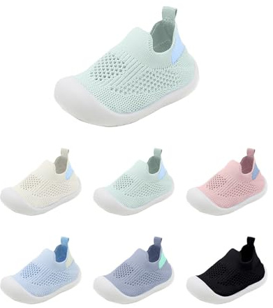 Genérico Zapatos Primeros Pasos Bebé Niño Niña 0-4 Años Zapatillas Suela Suave Transpirable Antideslizante Zapatos de Bebé para Primeros Pasos, Zapatos Suaves con Agarres para Niños