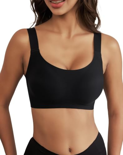 INNERSY Bras for Women Non Wired Seamless Jelly Bra Full Coverage Bralettes | Ladies Full-cup Everyday Bralette, Adjustable Straps Tops with Wide Band, Comfort Underwear for Casual, Includes an Extender