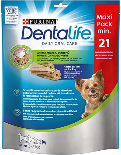 Dentalife Purina Daily Oral Care Extra Small, Snack Dental, Premio para Perros Muy pequeños, Toy, 21 Sticks