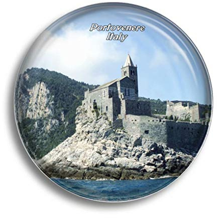 Magnete da Frigorifero Portovenere Liguria Italia Calamite in Vetro per Frigorifero Souvenir Carino Cristallo Magnete Decorazione per Lavagna Ufficio Casa Regalo