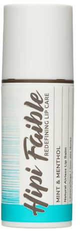 Hipi Faible MINT & MENTHOL Intensiv Lippenpflege für trockene Lippen – Premium Naturkosmetik Lip Balm mit Bio Wollwachs, Hygienischer 6 ml Pumpspender, mit Duft