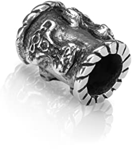 NKlaus Bartschmuck Ø innen: 6mm Bartperle Thor Hammer 925 Sterling Silber Schmuck 4348