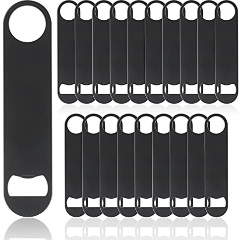 QTLCOHD 20 Pack Flat Bottle Opener - 7 Inch Stainless Steel Bottle Openers