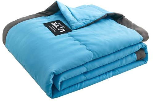 Générique Trapunta estiva, piumino leggero morbido e confortevole, lavabile cooling trapunta stampata, coperta letto singolo, 140 x 200 cm, molti colori disponibili, rosso, grigio, blu, verde