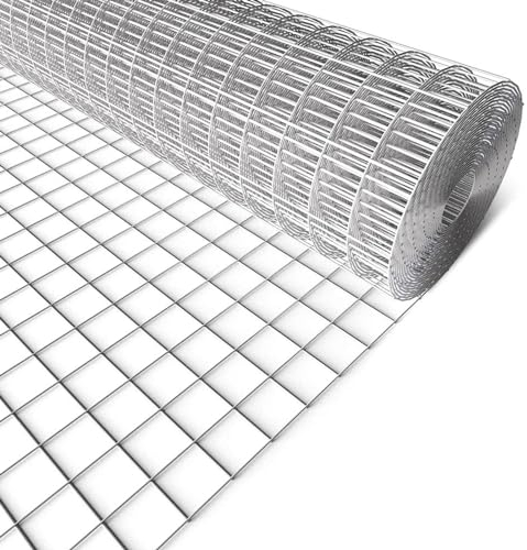 DXDRT Verzinktes Drahtgitter Hasendraht Hühnerzaun 2 cm – 1,2 mm Maschen Drahtgeflecht für Hochbeet im Garten,Gardening,Crafts,Flowers,Gartenzaun,Volierendraht und Heimdekore,1.2Mx10M/48INx32FT
