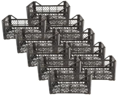 Cassetta portaoggetti 30x40cm , per ortofrutta , cesta impilabile per frutta e verdura, 15 kg, raccolta di frutta e verdura , strumenti per l'agricoltura , colore nero (1)