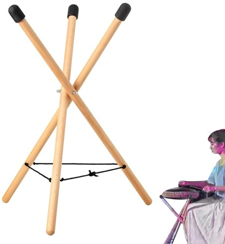 Handpan Stand Justerbar, Handpan Drum Stand | Snarestativ i massivt trä | Bärbart fäste för snarshållare, justerbart snarsställ i massivt trä, halkfri trumhållare, slaginstrument, handpantrumma