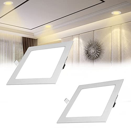HFDJRWK Lampada da Incasso a LED 4000K Lampada da Incasso a LED Ad Alta Luminosità 3W/4w/6w/9w/12w/15w/18w Adatta for L'illuminazione di Interni(6w,2pcs)