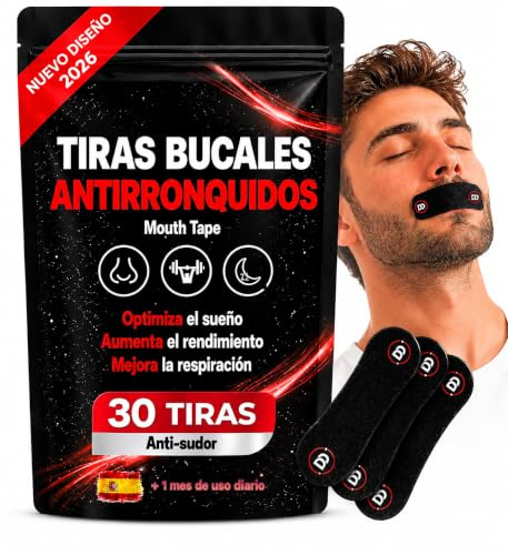Tiras Bucales Para Dormir Antirronquidos | Cinta Bucal Hipoalergénica Elástica y Transpirable | Reduce Ronquidos y Mejora el Sueño | Pack 30, 80 y 120 Unidades | Dinamic Deals