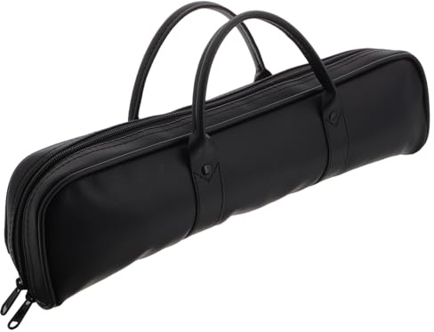 GLSTOY Funda para Flauta de Cuero Sintético Orificios Bolsa Portátil para Instrumento Musical Almacenamiento y Actuaciones
