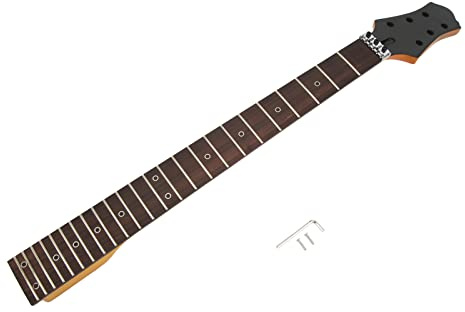 RiToEasysports Gitarrhals, trä Elgitarr Grepbräda 24 Fret 25.6in Smidigt Greppbräda för Utbyte