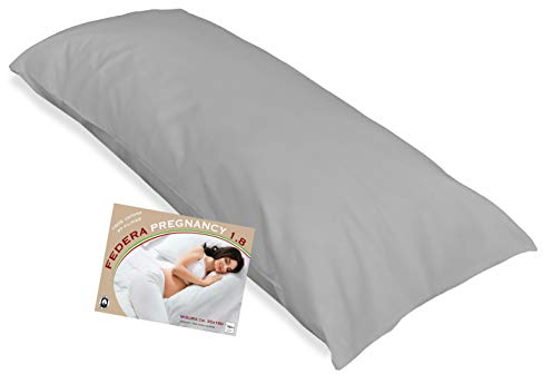 Tex family Funda para cojín de embarazo Pregnancy 1,8 Medida 55 x 180 cm - Gris
