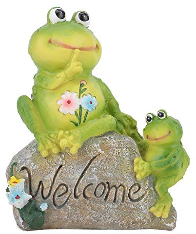 Jardin Grenouille Simulation Statues Animaux Décoration Résine Animal Assis sur Pierre Figurine Statue Jardin Ornement Décoration Pelouse Jardin Cour Ornements Le Grenouille