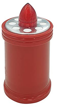 Velamp Lumino votivo a batteria con luce LED rossa intermittente – Durata 60 giorni – Candela LED ideale per cimitero