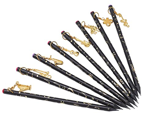 Lápices para notas, bonito y cómodo, regalo de 8 unidades, colgante de metal chapado para niños
