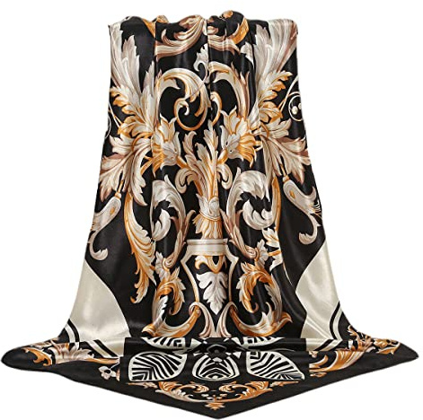 FAIRYGATE Satin Scarf Silky Like Elegant Soft Wraps Ladies Scarves for Women Girls