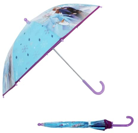 mybagstory - Parapluie pour enfant – La Reine des Neiges - Bleu - Maternelle - Vacances - Parapluie Fille - 73 cm - Idée Cadeau - Léger - Compact - Ouverture Manuelle – Résistant - Anti-pincement