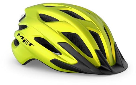 Casco Trekking e E-Bike MET Crossover - Versatile, Ventilato, Luce LED Integrata, Visiera Rimovibile