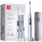 Oclean X Pro Digital Electric Toothbrush with 4X Brush Heads & Travel Case, Smart Sonic Toothbrush Kit for Adults, Real-time 8 Areas Tracking with Touch Screen, 3 Modes-Silver
