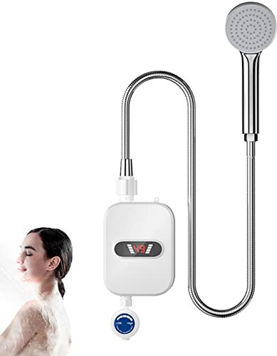 Vesone Doccia con Riscaldamento istantaneo | Scaldabagno Senza Serbatoio da 3,5 kW con Display a LED | Scaldabagno Elettrico istantaneo 110V Scaldabagno Elettrico Impermeabile per Acqua Doccia