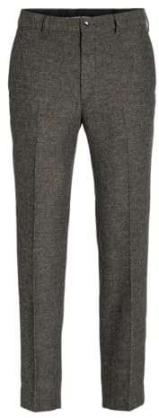 JACK & JONES Jprwinter Pantalon Slim sergé Sn Costume, Noir Ardoise/Coupe : Coupe ajustée, 52 Homme