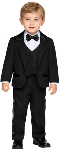 mintgreen Baby pojkar dop kläder, rökning långärmad bröllopskostym set (blazers, västar, skjortor, långa byxor)