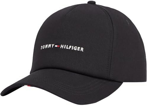 Tommy Hilfiger Herren Cap Foundation Soft 6 Panel mit Logo, Schwarz (Black), Einheitsgröße