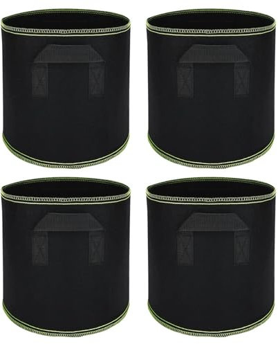 WUFGWBD 4 Pieces Of Planting Bags, Tree Planting Bags With Ears, Beautiful Planting Bags, Non-Woven Planting Buckets, Suitable For Indoor And Outdoor Planting
