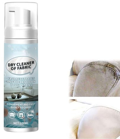 Household Fabric Upholstery Cleaner,Foam Dry Cleaning Agent,Dry Foam Cleaner,Heavy Duty Detergent Cleaner,Foam Cleaner Spray,Clothes Spot Dry Cleaner,Fabric Cleaner,100ML