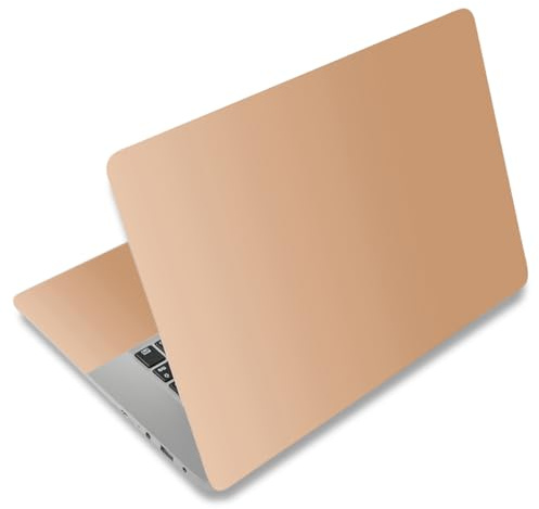 Mibbxea 15-15.6 Inch Laptop Skin Sticker, Reusable Vinyl Sticker Film Cover for 13 13.3 14 15.4 Inch Laptops & Netbooks, Scratch-Resistant, Dustproof, Waterproof (095 Brown - Gradient)