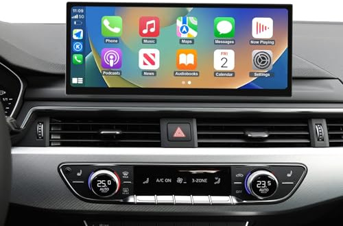 Ninetom 12.3'' Car Radio Touchscreen with Wireless Carplay & Android Auto for 2016-2019 Audi A4 A5 with MIB System, Supports Mirrorlink, Camera, Navigation