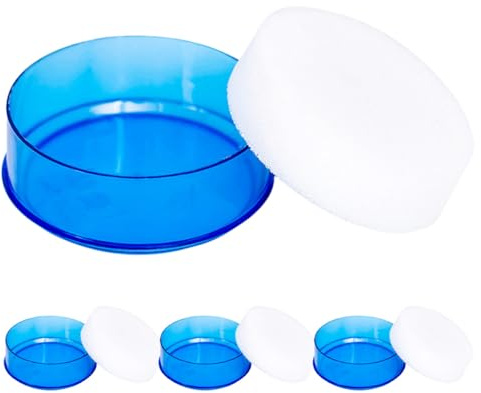 UKCOCO 4 Pezzi Umidificatori per Polpastrelli con Spugna in Plastica Trasparente Blu per Contare Denaro in Ufficio Assorbimento Rapido e Umidificazione Efficiente delle Dita