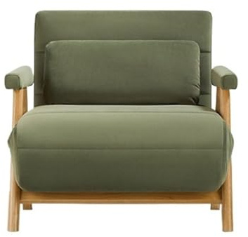 Multifunktion Konvertibel bäddsoffa, multifunktionell sovfåtölj, fällbar for lägenhet, studentboende(Green)