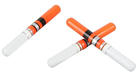 ZDETGU Galleggianti da Pesca a LED 3 Pezzi Bastone Luminoso per Coda da Pesca Notturna con Elevata luminosità per la Notturna Plastica 40x5mm CR322 Compatibile con Batteria (Rosso)