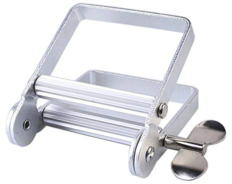 SunTaYon Metal Toothpaste Squeezer - Tube Wringer for Squeeze Toothpaste, Paint Tube, Hair Color Dye & Hand Cream - Durable Aluminum Squeezer Tool - Easy to Use for Tubed Goods & Craft Projects